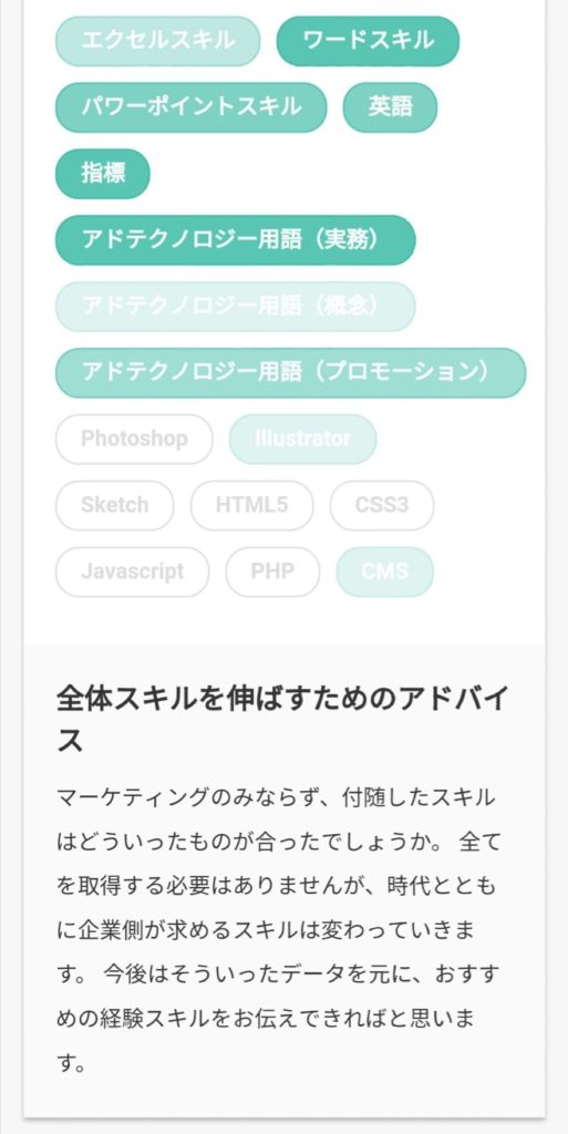 KAIKOKUスキル診断結果あなたの全体スキル